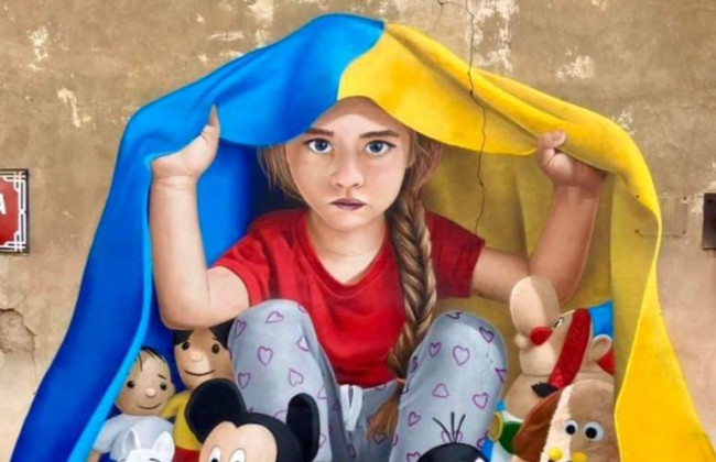 У Празі художник присвятив зворушливе графіті українським дітям: фото