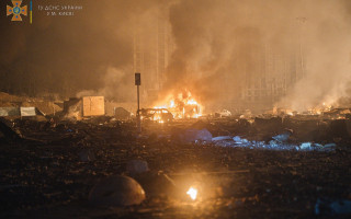 Показали последствия обстрела Подольского района, видео
