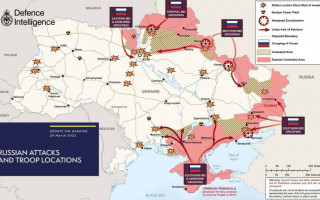 Министерство обороны Великобритании опубликовало карту вторжения в Украину