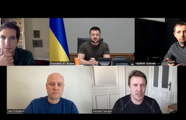 Зеленський відповів на запитання представників російських ЗМІ, відео