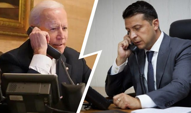 Зеленский провел разговор с Байденом о помощи США и ужесточении санкций