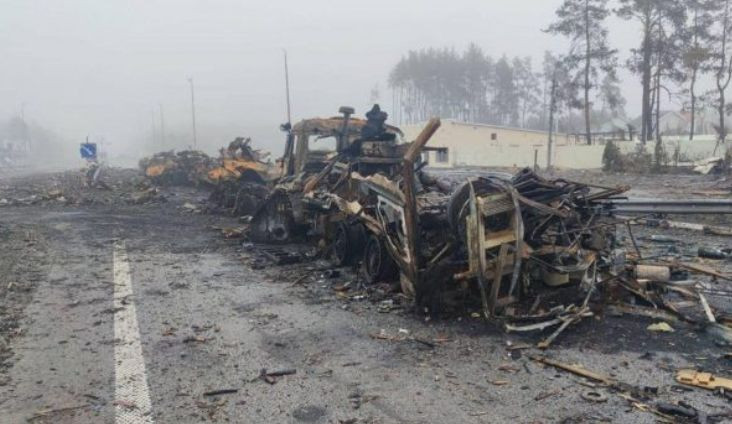 В Киевской области уничтожили колонну оккупантов