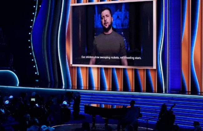 Зеленский выступил на церемонии награждения «Грэмми»