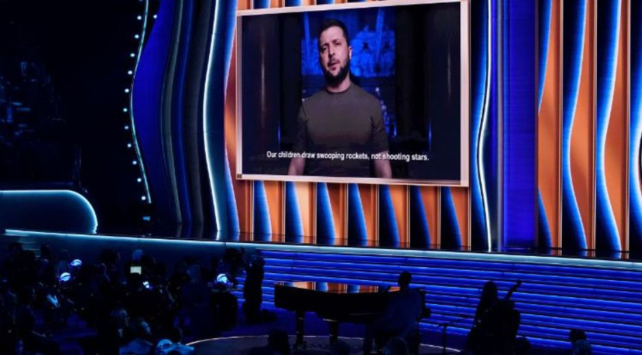 Зеленский выступил на церемонии награждения «Грэмми»