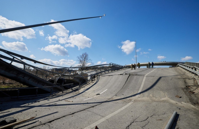 В Київській області після російської навали зруйновано п’ять мостів