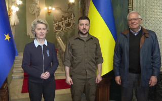 У Києві проходить зустріч Володимира Зеленського з Урсулою фон дер Ляєн та Жозепом Боррелем