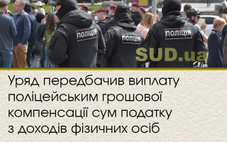 Уряд передбачив виплату поліцейським грошової компенсації сум податку з доходів фізичних осіб