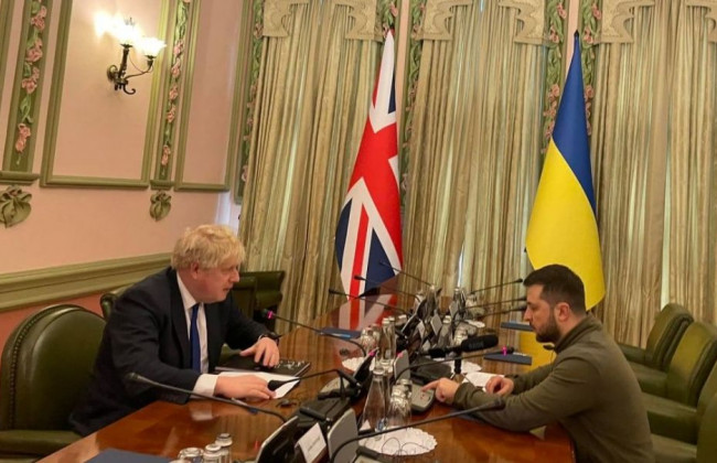 Борис Джонсон прибыл в Киеве и проводит встречу с Зеленским