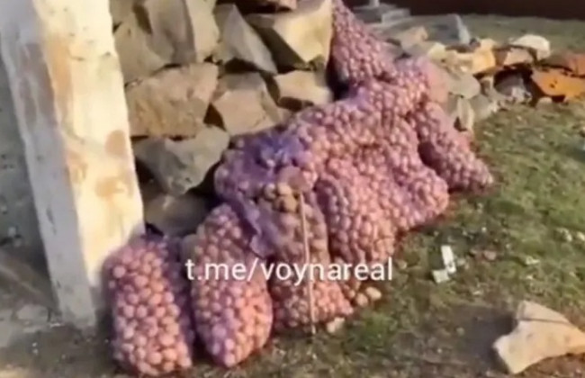 Оккупанты заминировали мешки с картошкой, отступая из украинского села: видео