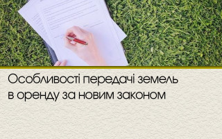 Особливості передачі земель в оренду за новим законом