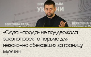«Слуга народа» не поддержала законопроект о тюрьме для незаконно сбежавших за границу мужчин
