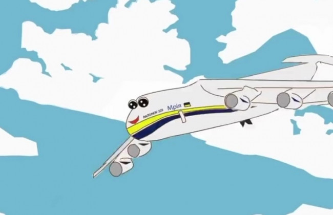 Сестри із Кривого Рогу створили зворушливий мультик про український літак «Мрія»: відео