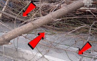 У Києві на Печерську знайшли розтяжку: фото