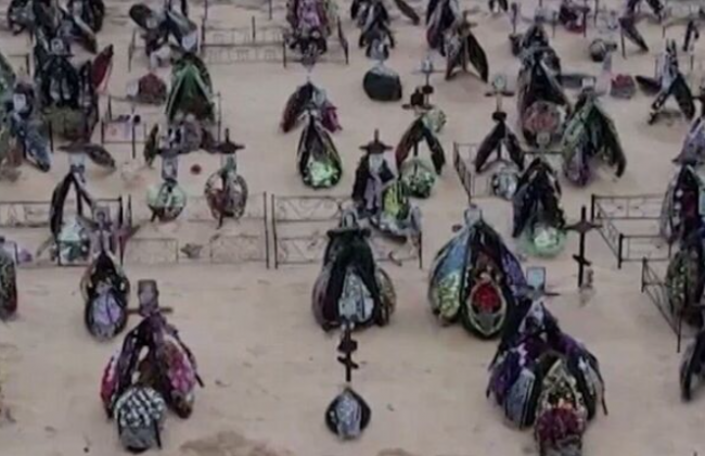 Показали з висоти цвинтар з могилами вбитих цивільних в Ірпені: масштаби жертв війни