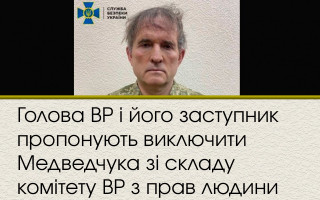 Голова ВР і його заступник пропонують виключити Медведчука зі складу комітету ВР з прав людини