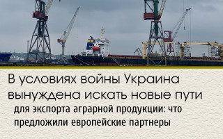 В условиях войны Украина вынуждена искать новые пути для экспорта аграрной продукции: что предложили европейские партнеры