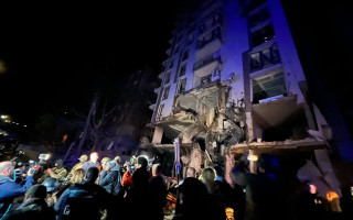 Появилось видео момента «прилета» ракет в Киеве