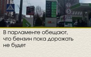 В парламенте обещают, что бензин пока дорожать не будет