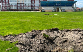 Вспахали на стадионе символ «V»: президент УАФ показал последствия «русского мира» под Киевом, фото и видео