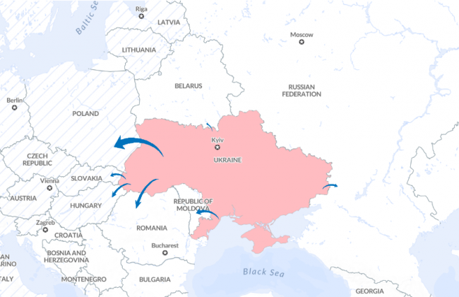 Через війну з України виїхало майже 5,5 млн осіб