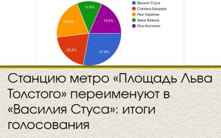 Станцию метро «Площадь Льва Толстого» переименуют в «Василия Стуса»: итоги голосования