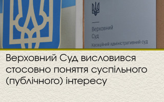 Верховний Суд висловився стосовно поняття суспільного (публічного) інтересу