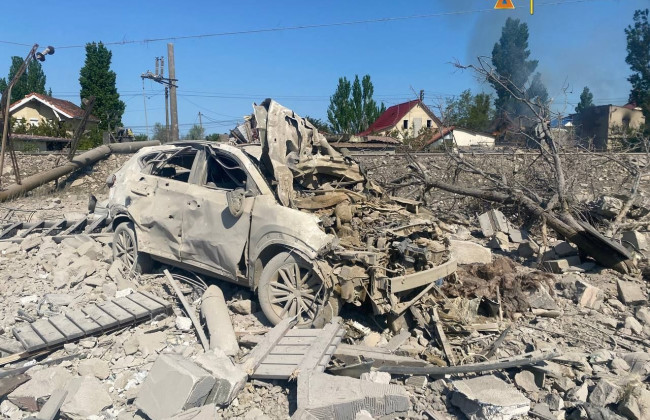 Появились фото с места ракетного обстрела в Одесской области