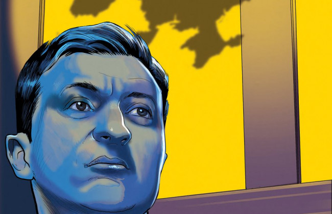 Историю жизни Зеленского нарисовали в комиксе, фото