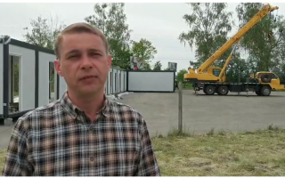 В Буче приступили к монтажу модульных городков: видео и фото