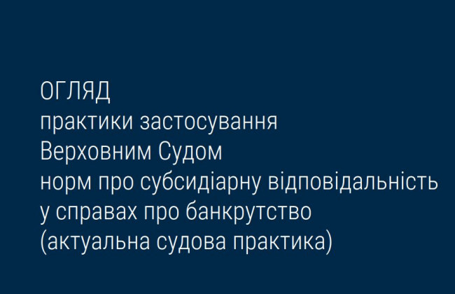 Застосування ВС норм про субсидіарну відповідальність у справах про банкрутство: огляд практики