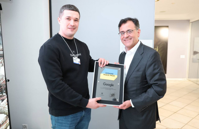 Google першим отримав від України «Відзнаку миру»