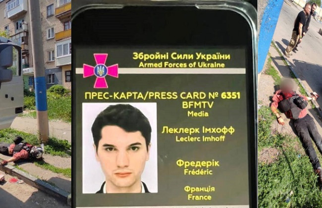 Под Северодонецком погиб французский журналист Фредерик Леклерк-Имхофф