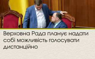 Верховна Рада планує надати собі можливість голосувати дистанційно