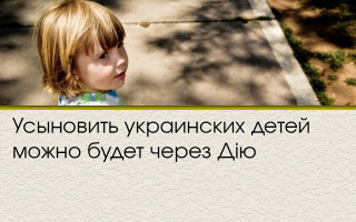 На портале Дія появится опция относительно усыновления ребенка