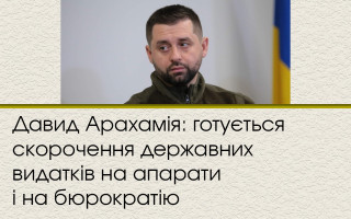 Давид Арахамія: готується скорочення державних видатків на апарати і на бюрократію