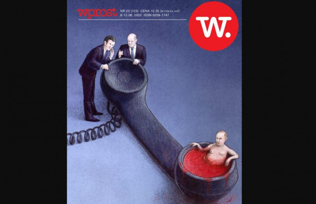 Путин в крови и Шольц с Макроном — новая обложка польского журнала Wprost