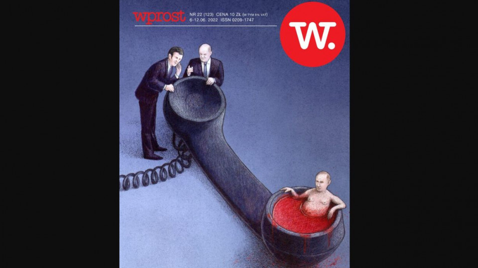 Путин в крови и Шольц с Макроном — новая обложка польского журнала Wprost