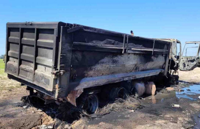 В Киевской области грузовик подорвался на российской мине, фото