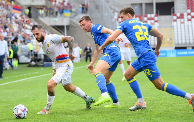 Сборная Украины разгромила Армению в матче Лиги наций