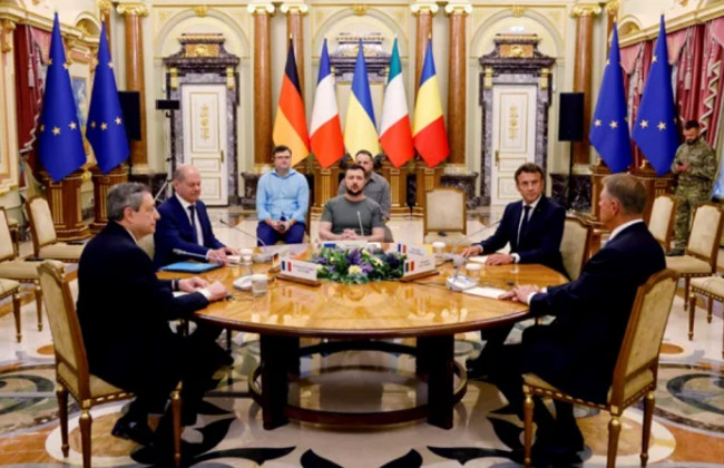 Зеленский провел переговоры с Макроном, Шольцем и Драги: первые подробности