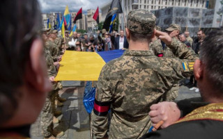 У Києві попрощалися з командиром «Карпатської Січі» Олегом Куциним, фото