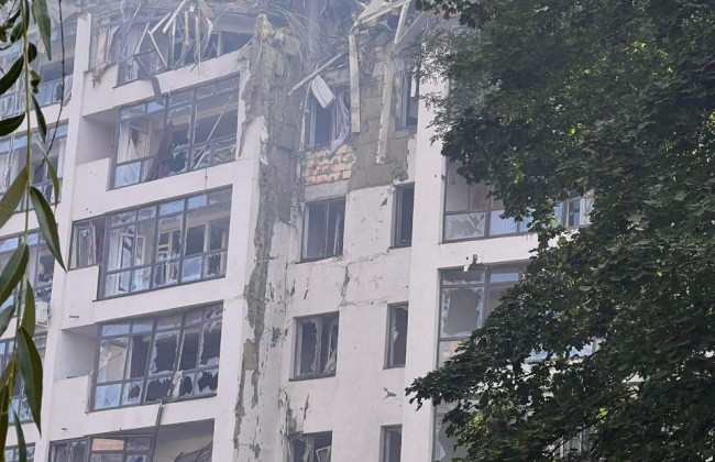 Как сейчас выглядит дом в Киеве, в который попала ракета: фото