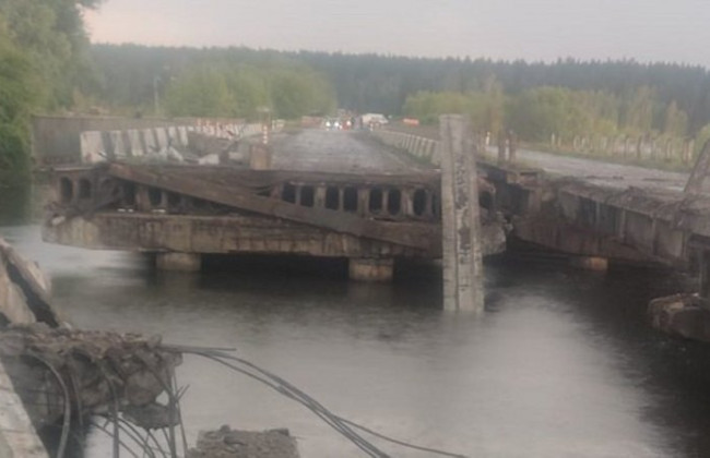 Зруйнований міст на Київщині планують відновити протягом трьох тижнів