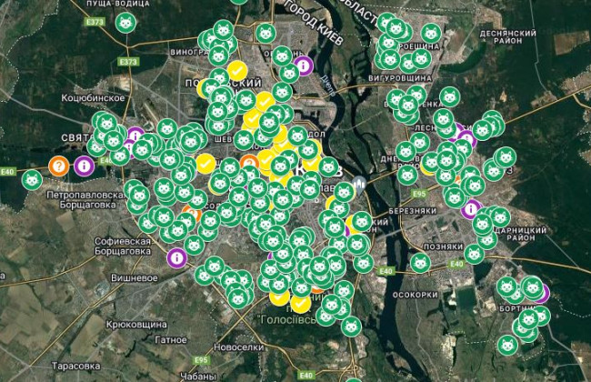 Новые названия улиц Киева доступны на интерактивной карте