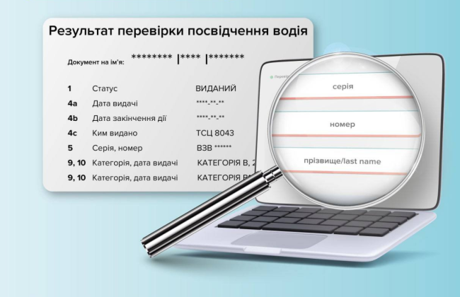 Відновлено роботу онлайн-сервісу перевірки посвідчення водія