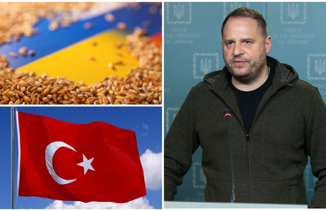 Четырехсторонние переговоры в Турции об экспорте зерна: Ермак раскрыл подробности