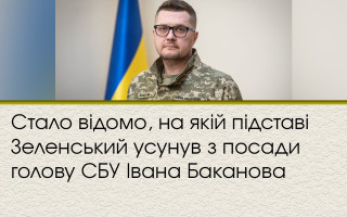 Стало известно, на каком основании Зеленский отстранил от должности главу СБУ Ивана Баканова