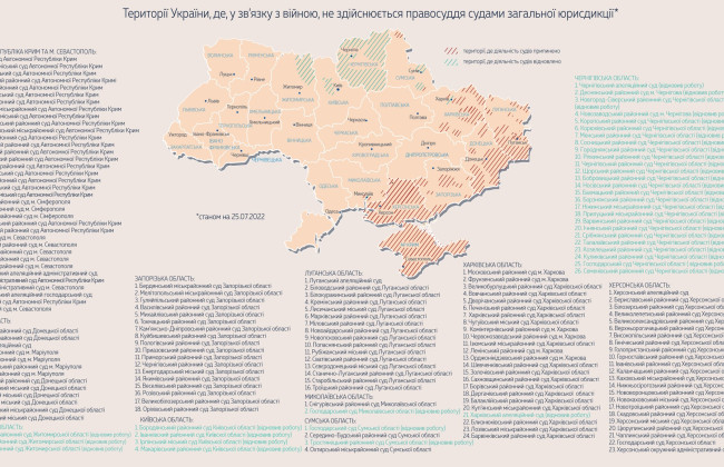 Оновлено карту територіальної підсудності судових справ