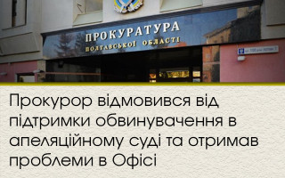 Прокурор відмовився від підтримки обвинувачення в апеляційному суді та отримав проблеми в Офісі Генпрокурора