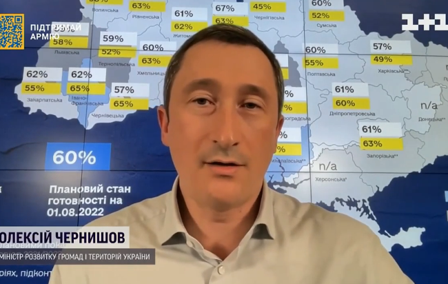 Старт опалювального сезону в Україні заплановано приблизно на 15 жовтня, – Чернишов